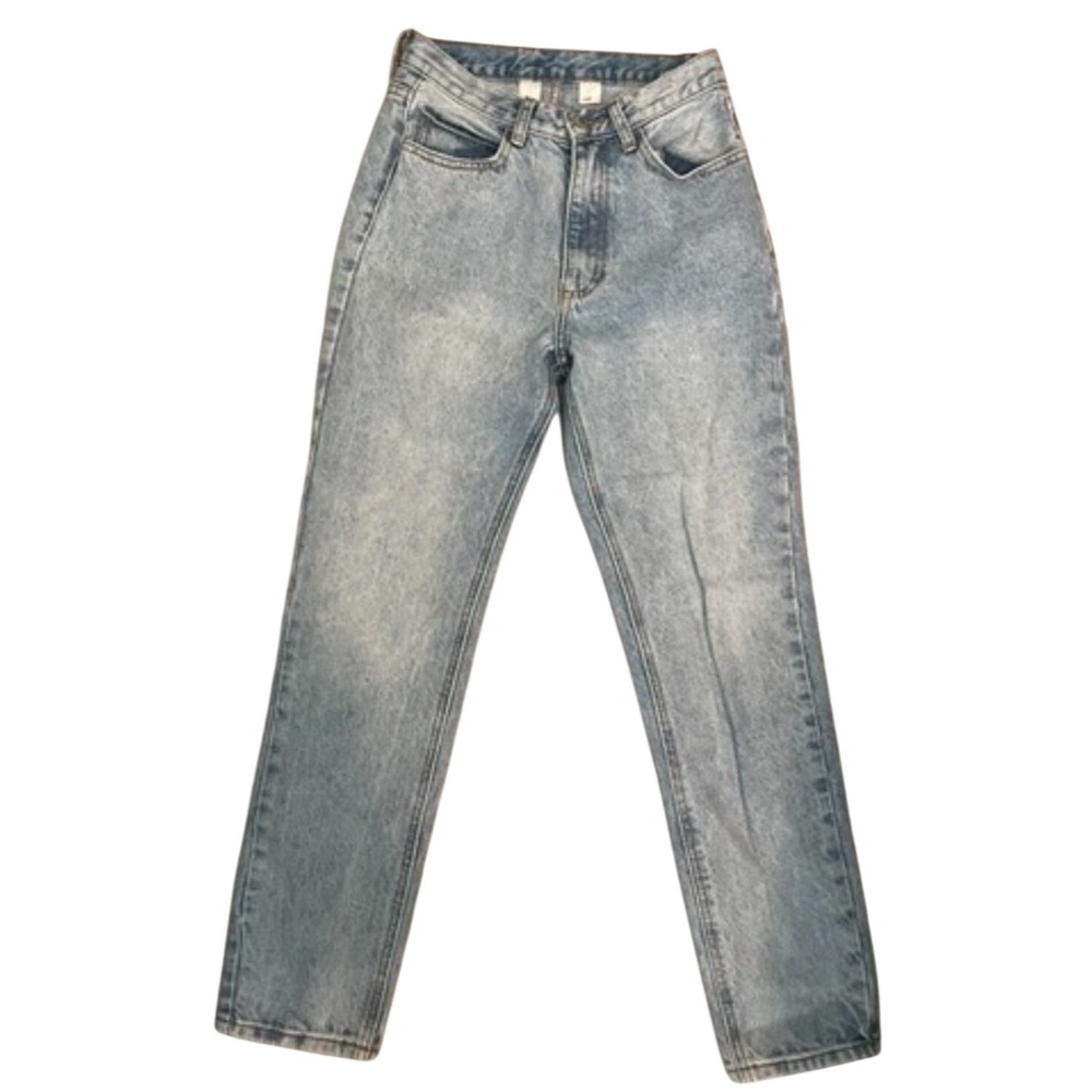 J. Galt Brandy Melville Light Wash High Waisted Straight Leg Jeans Size M